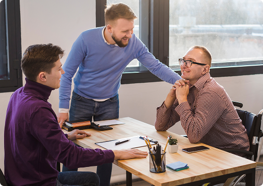 Business professional presenting growth strategy on whiteboard