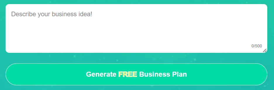 Startup business plan generator