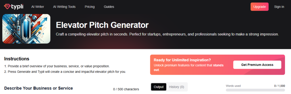 image Startup stories, Business guides & Marketing | Codeventures Blog Free AI Elevator Pitch Generator Tools in 2025